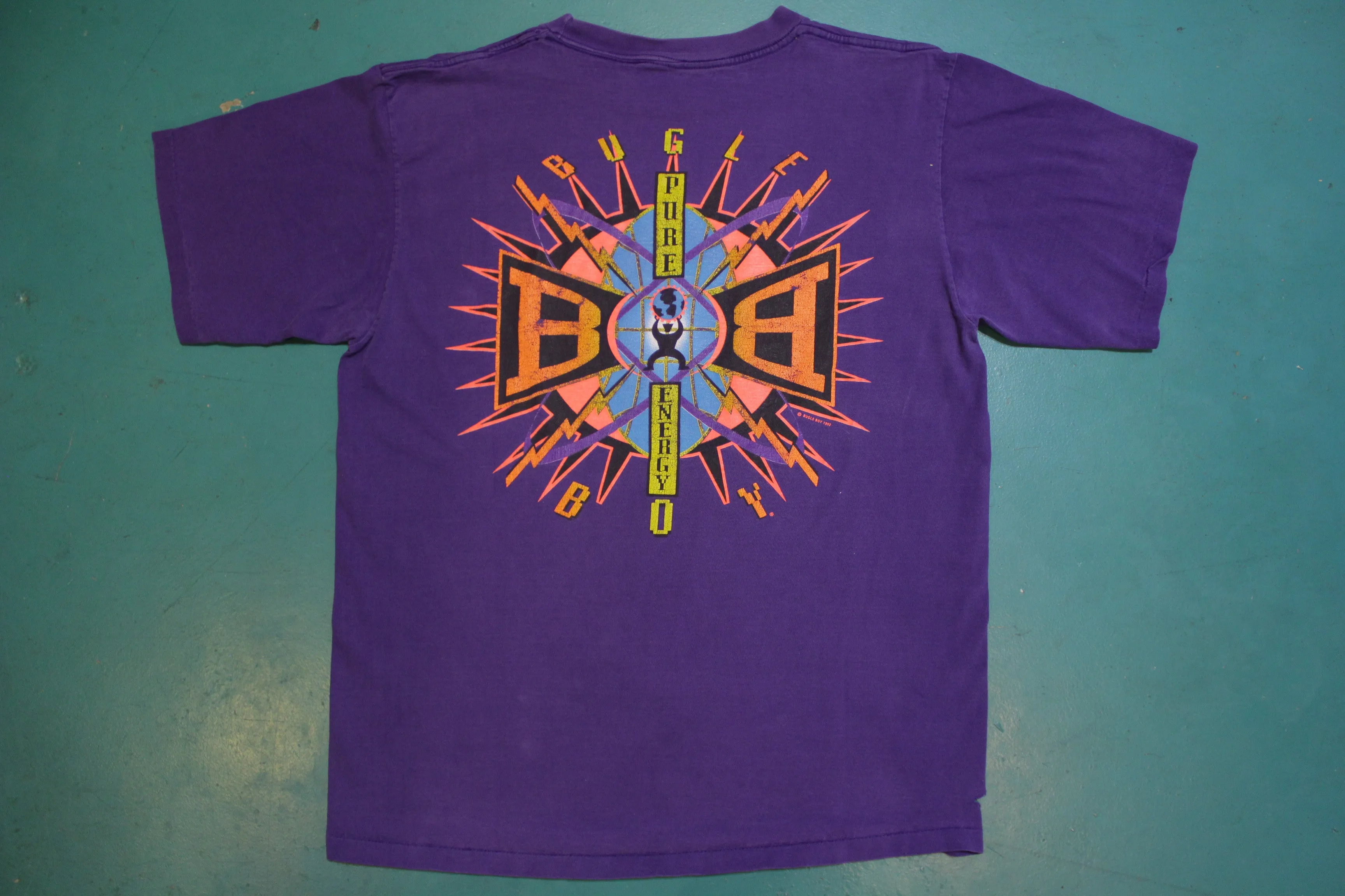 1992 Bugle Boy Pure Energy Vintage 90's Graphic T-shirt Information Society