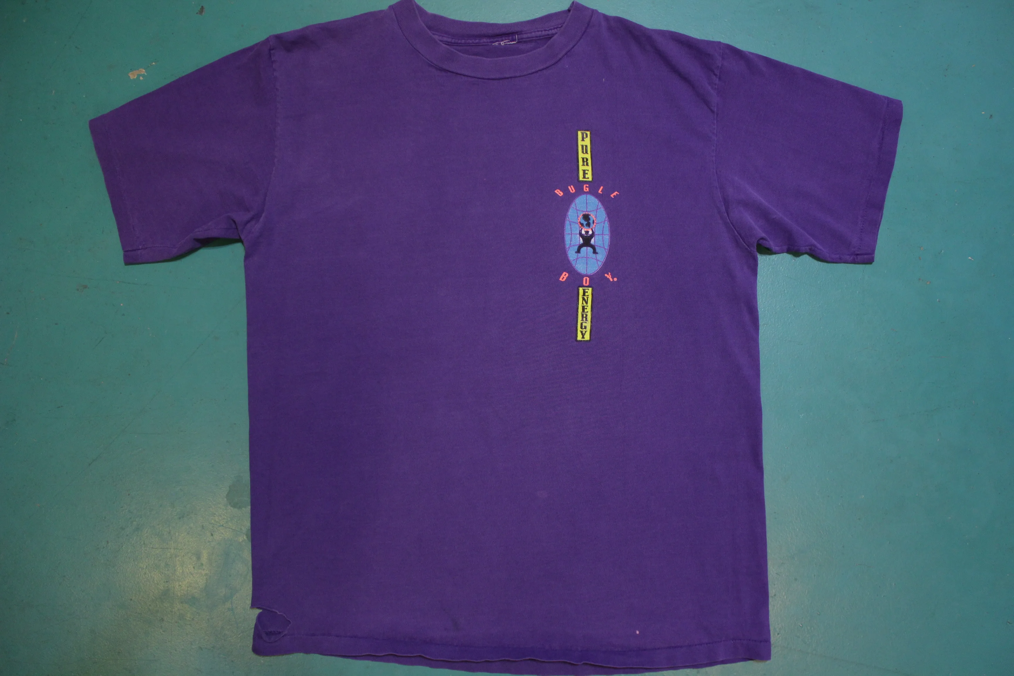 1992 Bugle Boy Pure Energy Vintage 90's Graphic T-shirt Information Society