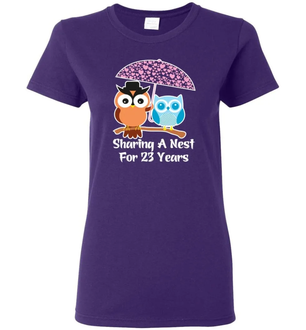 23 Years Wedding Anniversary Gifts Valentine's Day Women Tee