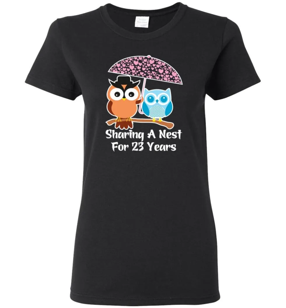 23 Years Wedding Anniversary Gifts Valentine's Day Women Tee