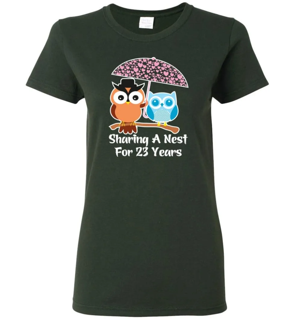 23 Years Wedding Anniversary Gifts Valentine's Day Women Tee