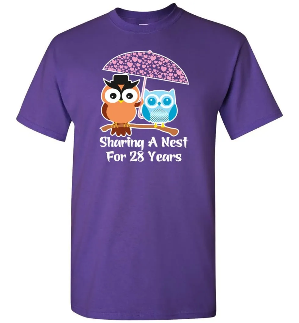 28 Years Wedding Anniversary Gifts Valentine's Day T-shirt