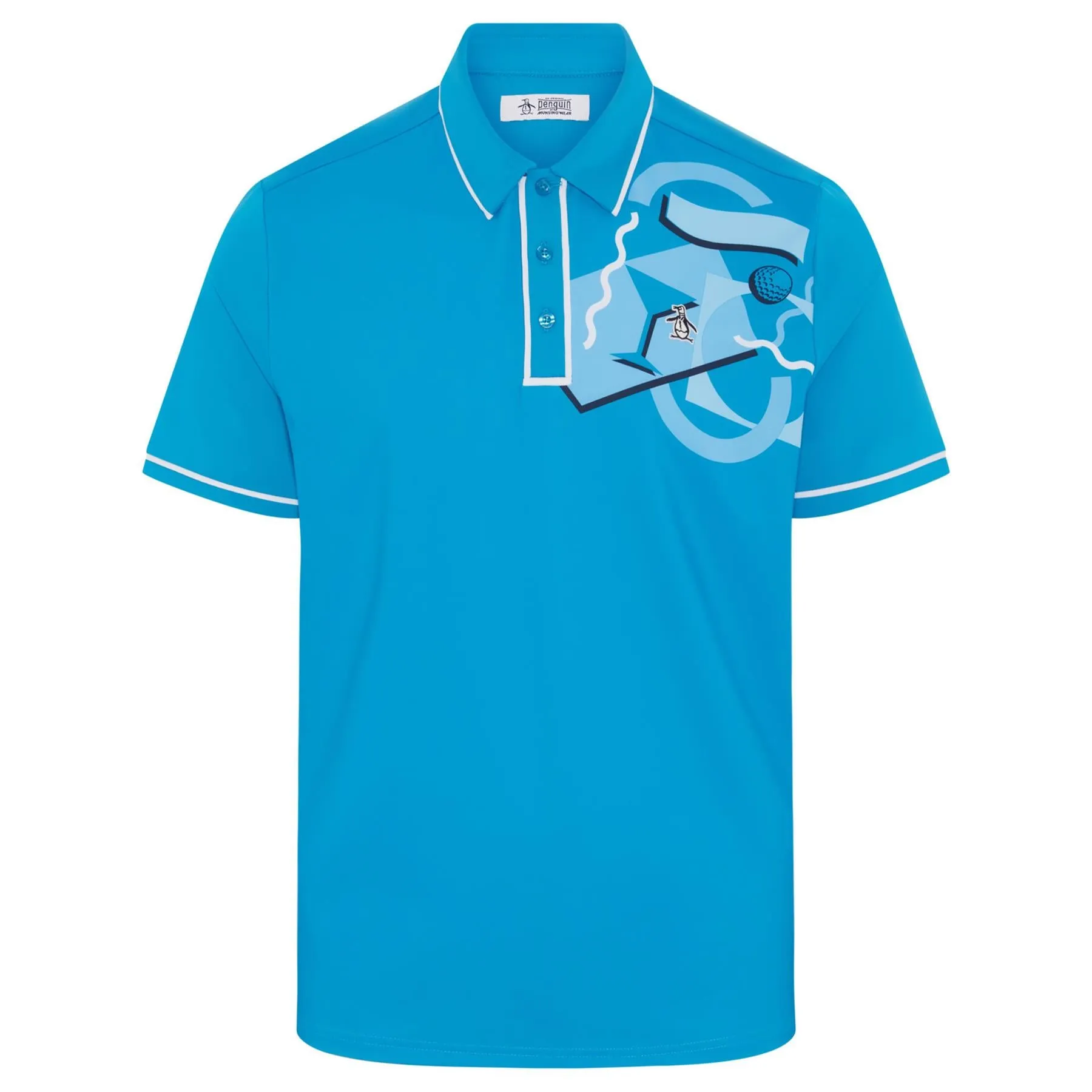 80s Mix Media Stretch Polo Jewel Blue - SU24