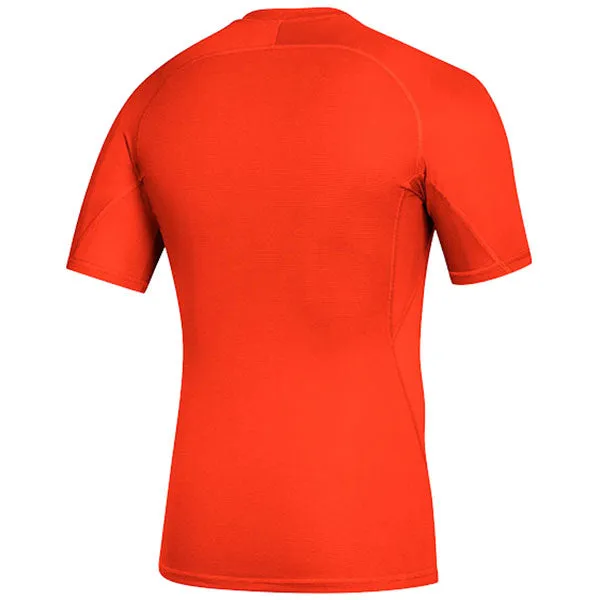 adidas Men's Collegiate Orange Alphaskin Short Sleeve Top