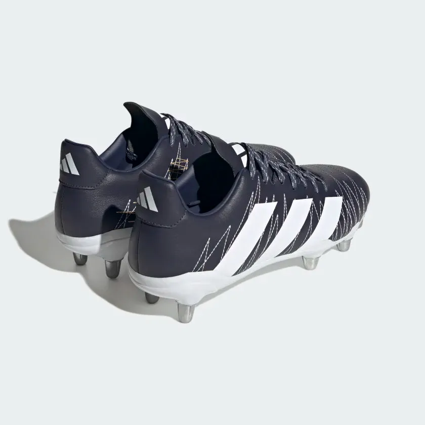 Adidas Mens Kakari Soft Ground Boots - Navy/White