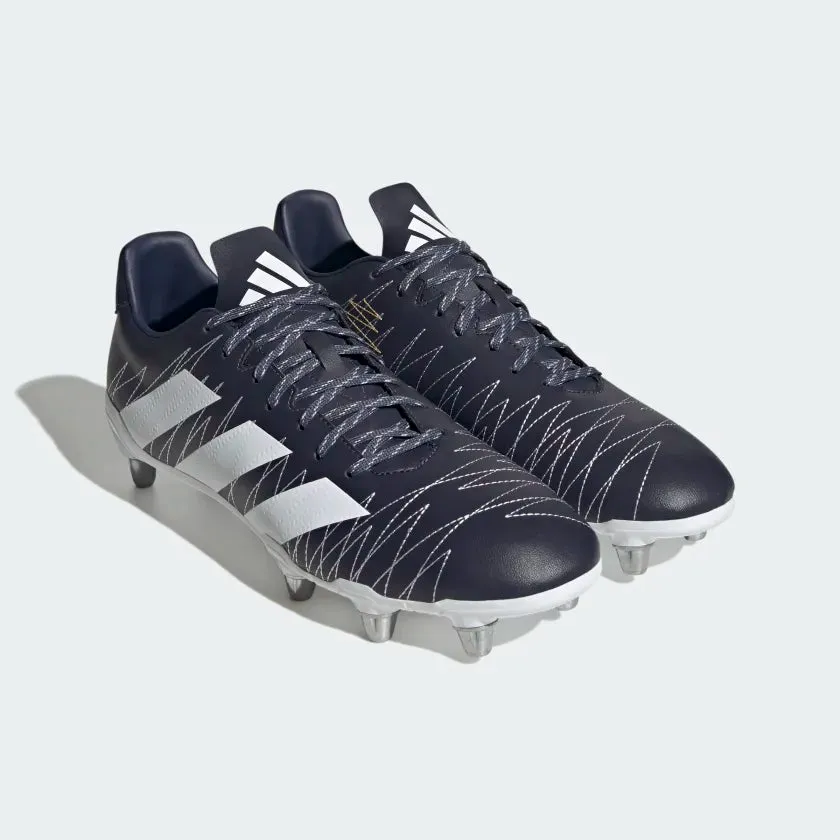 Adidas Mens Kakari Soft Ground Boots - Navy/White