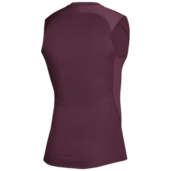 adidas Men's Maroon Alphaskin Sleeveless Top