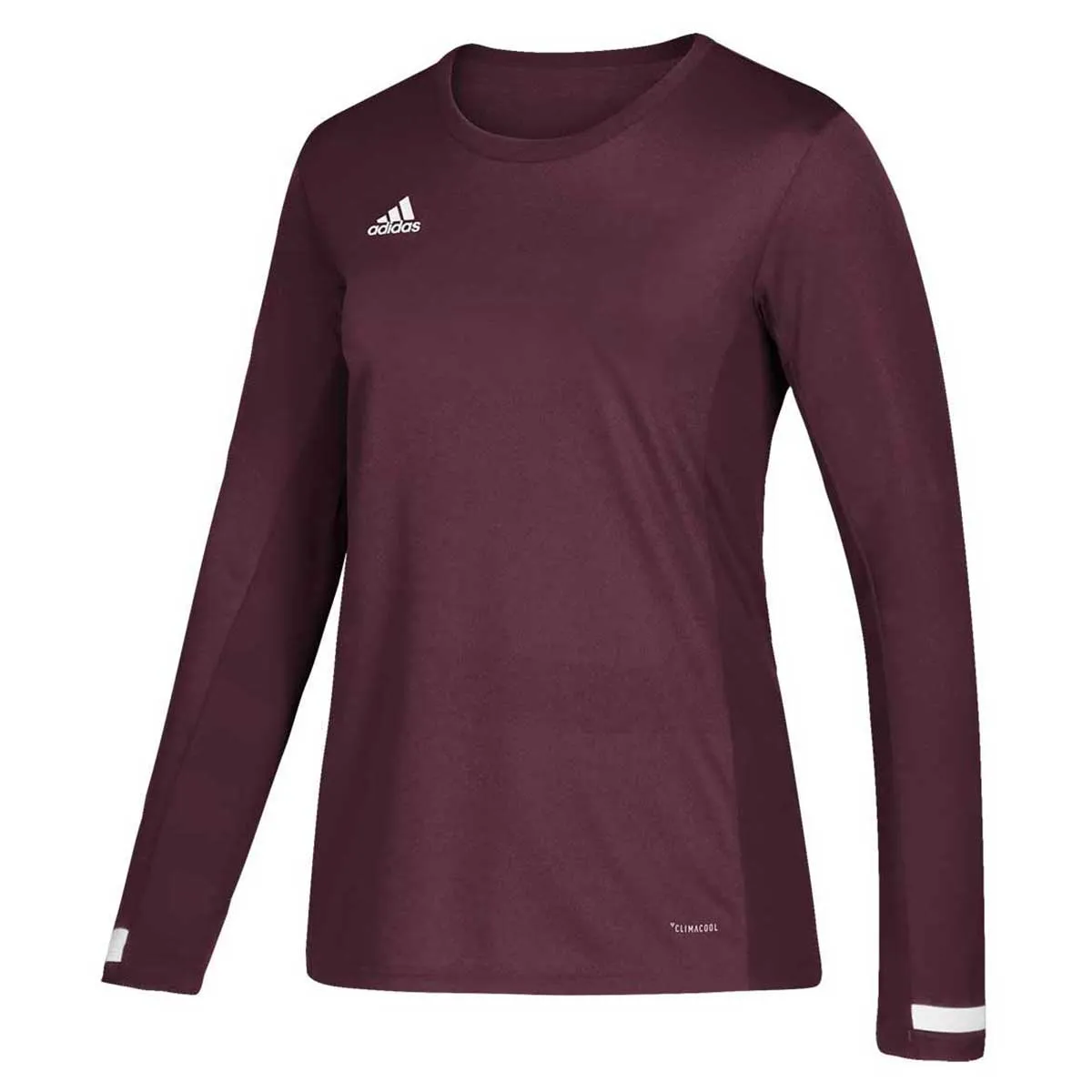 adidas Women's Maroon/White Team 19 Long Sleeve Jersey