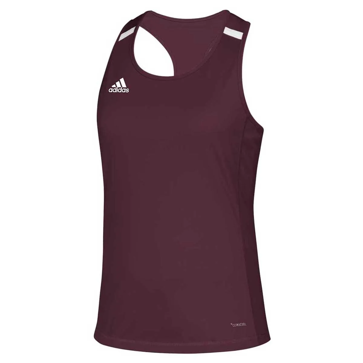 adidas Women's Maroon/White Team 19 Singlet Tank