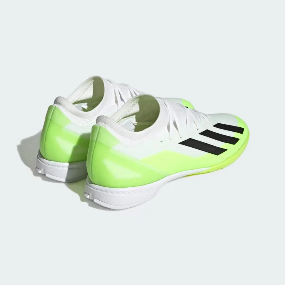 Adidas X Crazyfast.3 IN Football Boots (White/Black/Lucid Lemon)