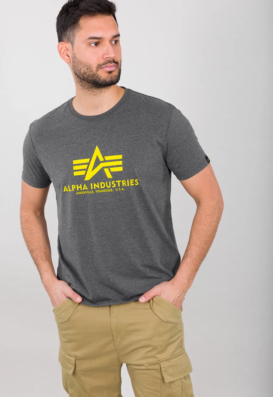 Alpha Industries Basic T-Shirt grau gelb 100501-315