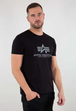 Alpha Industries Basic T-Shirt Reflective Black Darkolive 100501-03 100501-142