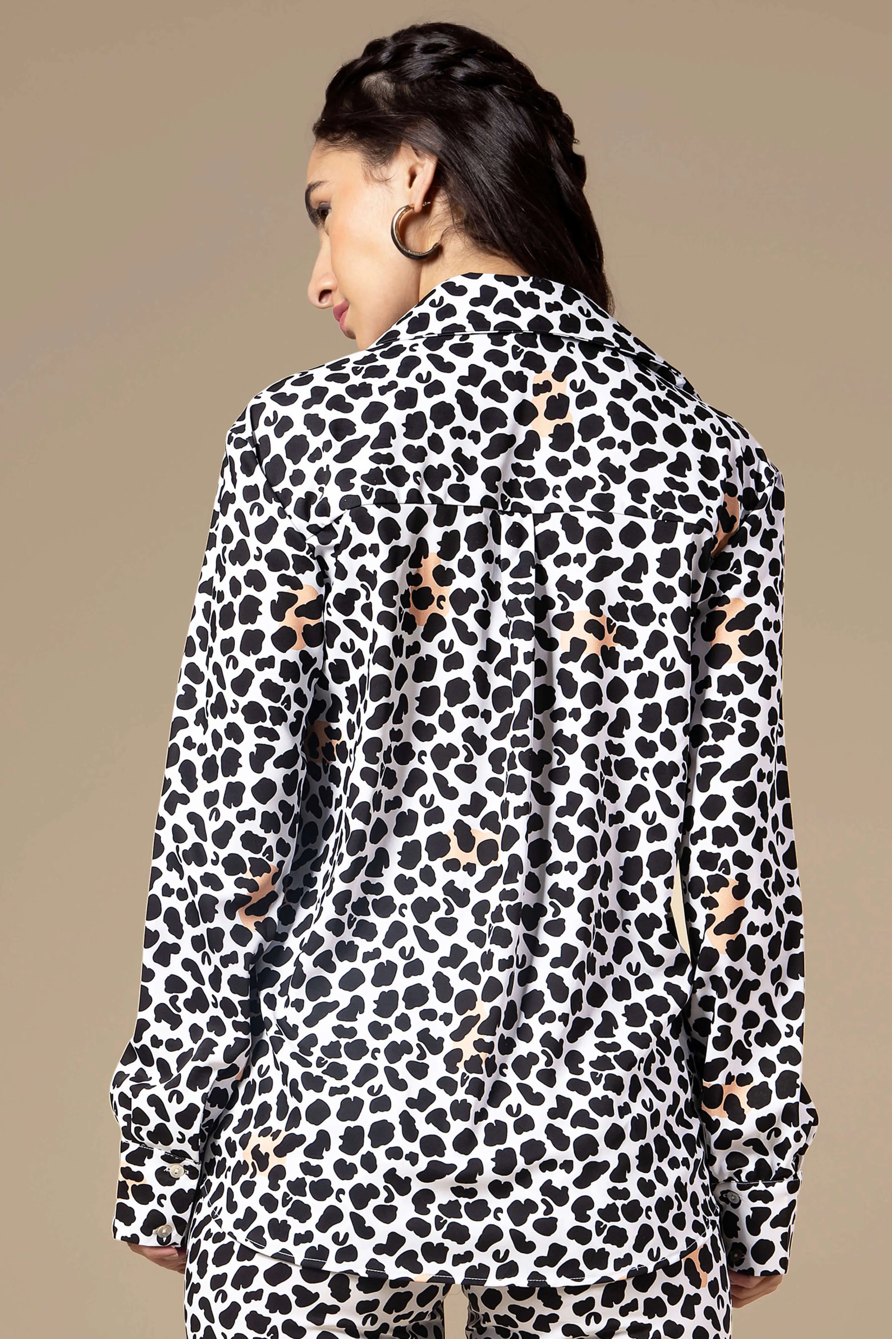 Animal Pattern Casual Shirt For Women