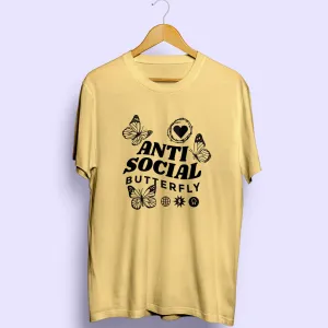 Anti Social Butterfly Half Sleeve T-Shirt