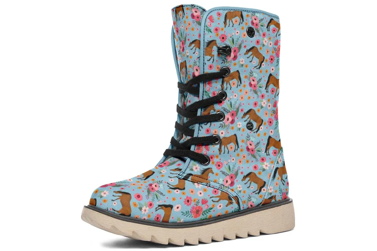 Arabian Horse Flower Polar Vibe Boots