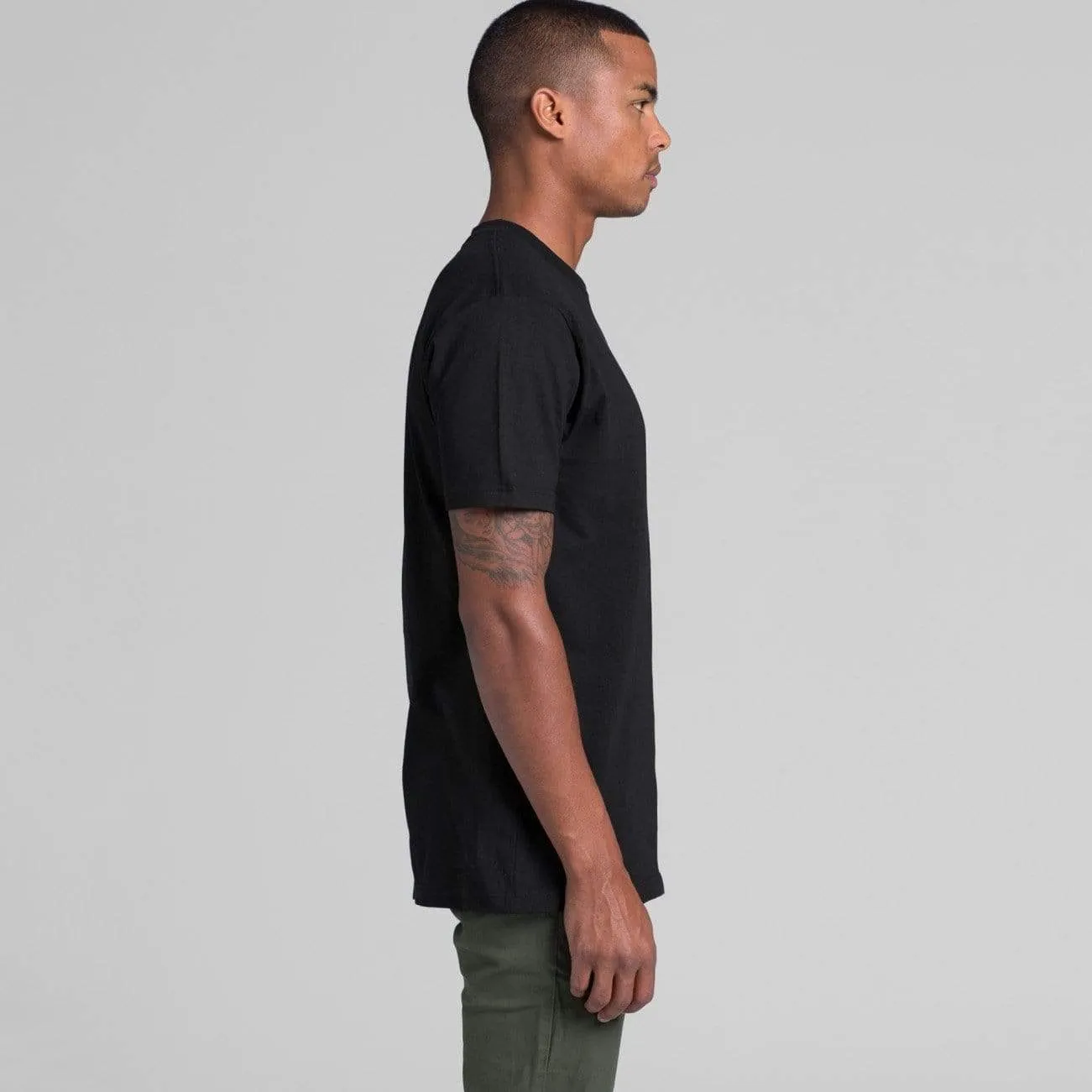 As Colour Men's block T shirt 5050 (No print no sale)