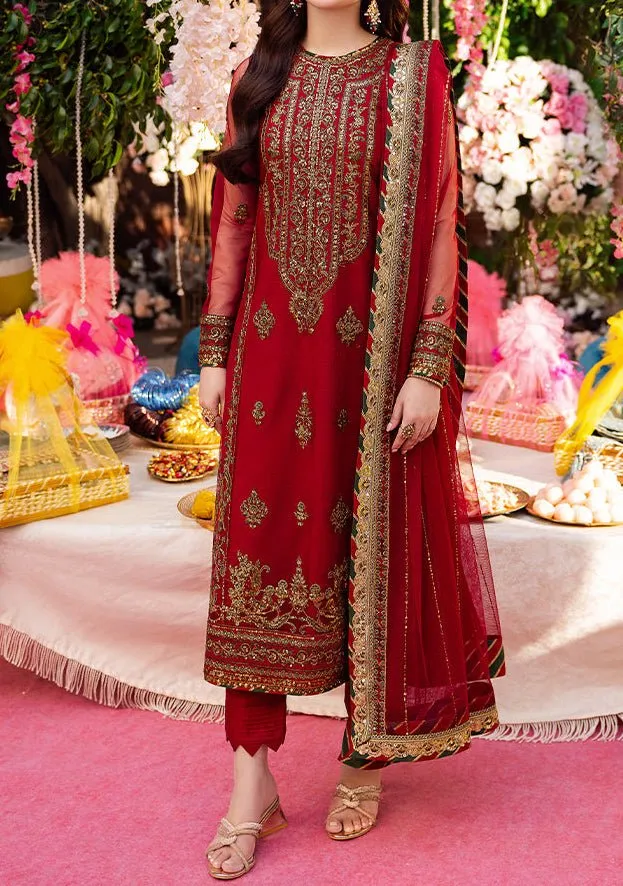 Exquisite Asim Jofa Jag Mag Pakistani Net Dress - Elegant Traditional Attire with Intricate Embroidery