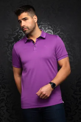 Au Noir Stretch Short-Sleeve Polo | Eagle Purple