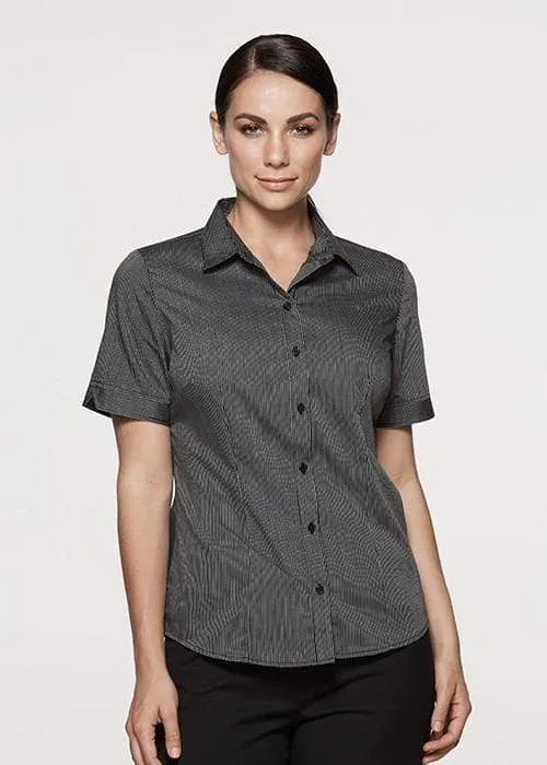 Aussie Pacific Ladies Henley Short Sleeve Shirt 2900S