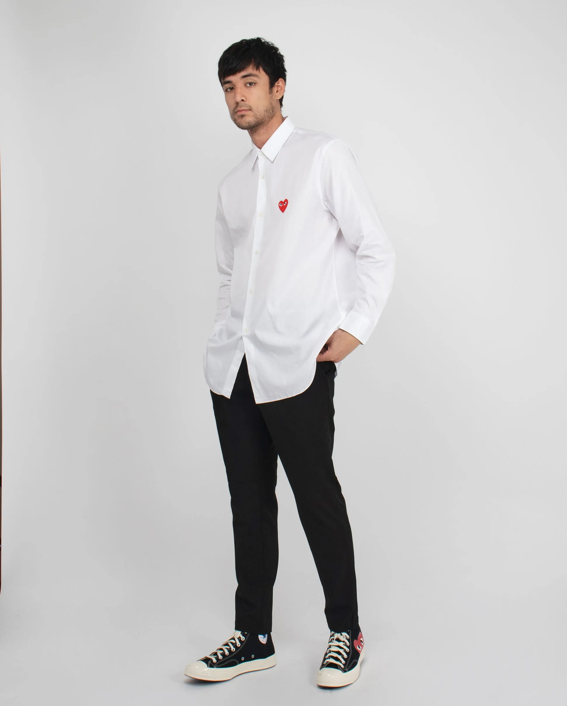 B002 RED HEART SHIRT / WHITE