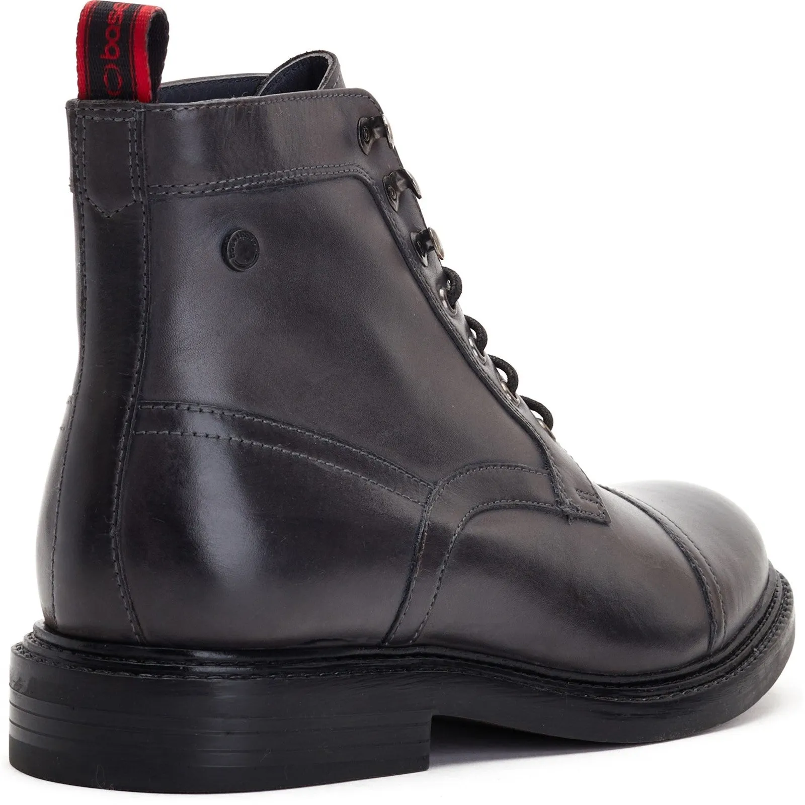 Base London Henderson Mens Leather Lace Up Combat Boot