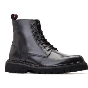 Base London Sutton Mens Leather Lace Up Combat Boot