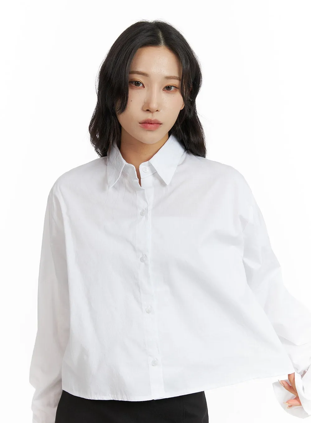 Basic Crop Collar Shirt CF415