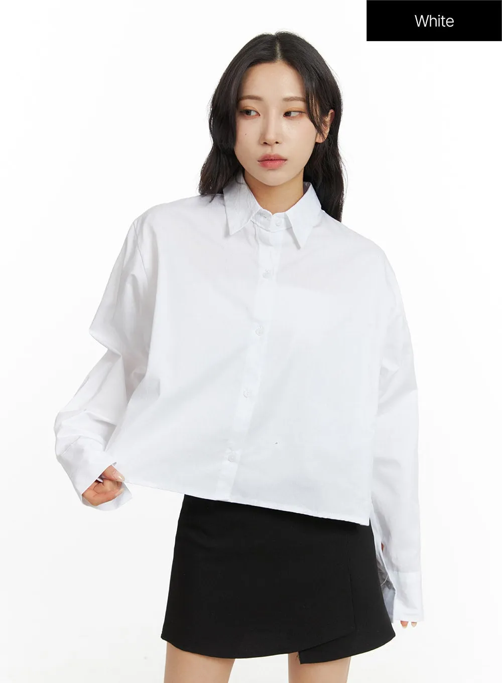 Basic Crop Collar Shirt CF415