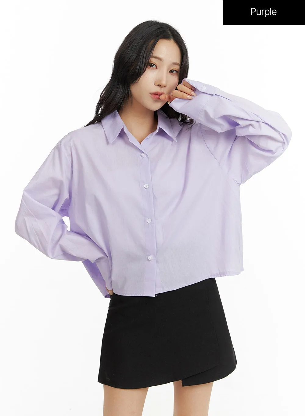 Basic Crop Collar Shirt CF415