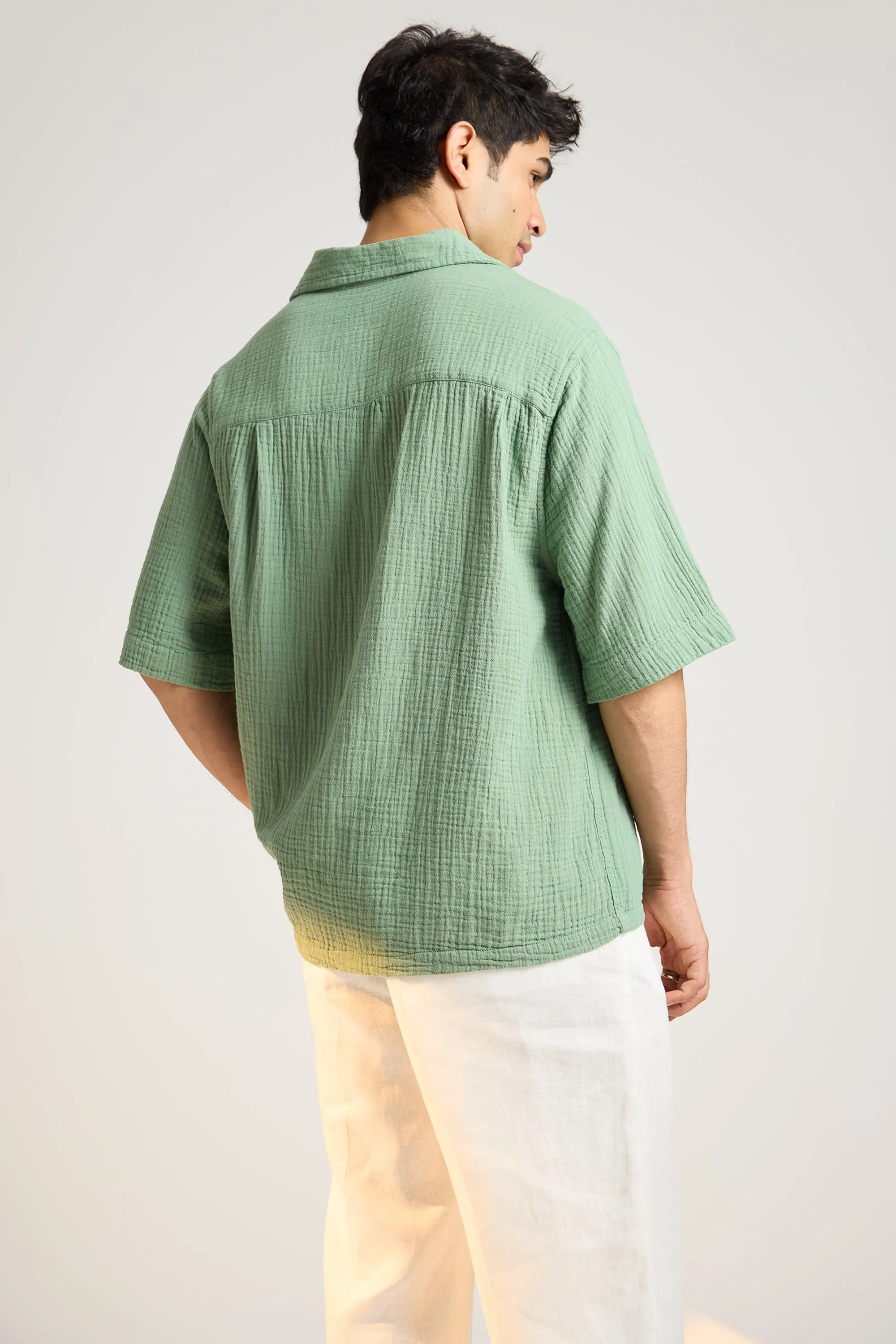 Breezy Relaxed Green Men's Shirt