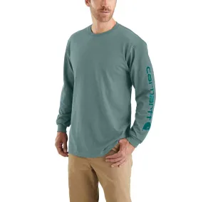 'Carhartt' Men's Heavyweight Sleeve Logo T-Shirt - Sea Pine Heather