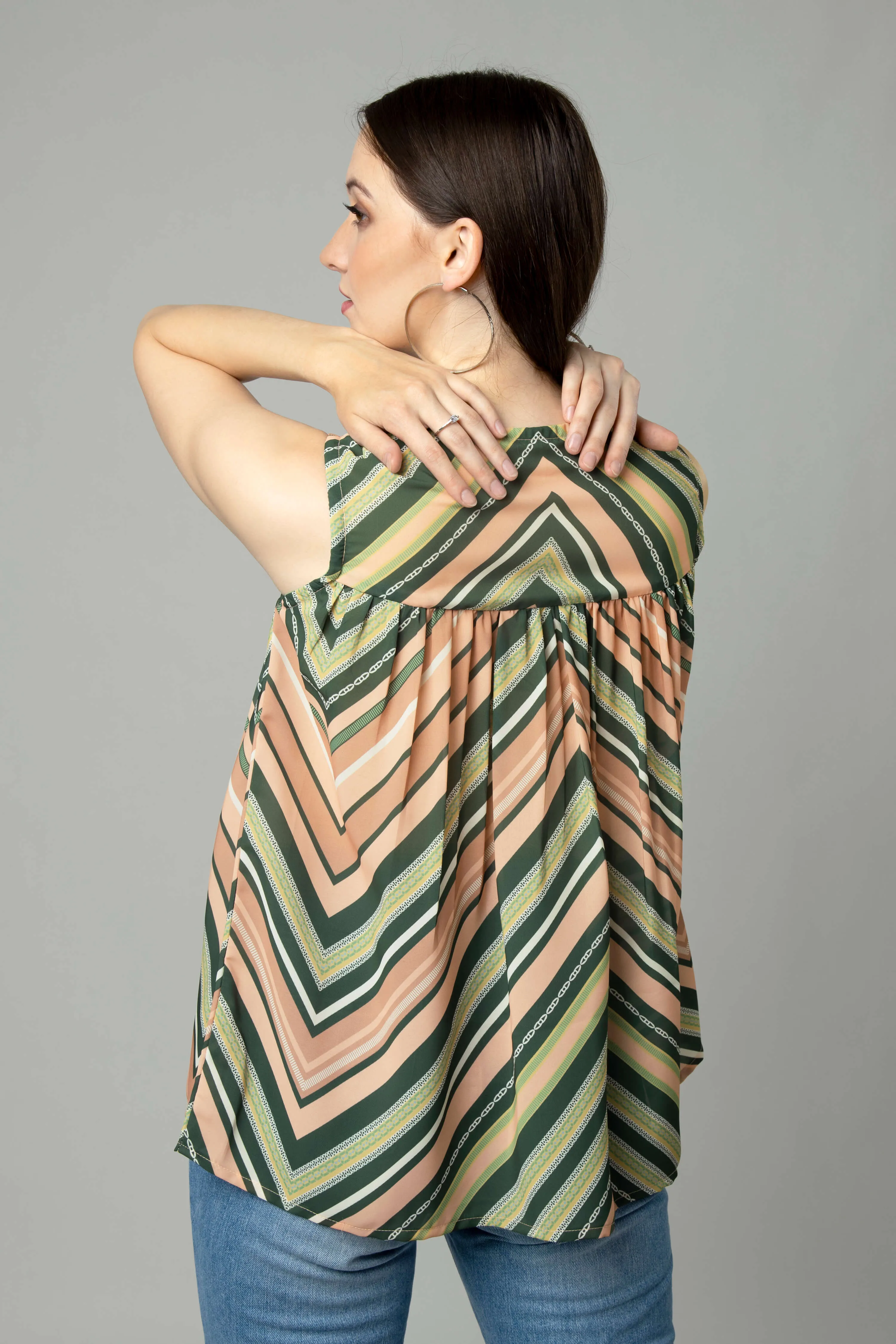 Chevron Sleeveless Top