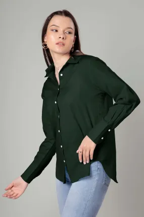 Classic Plain Cotton Shirt For Women