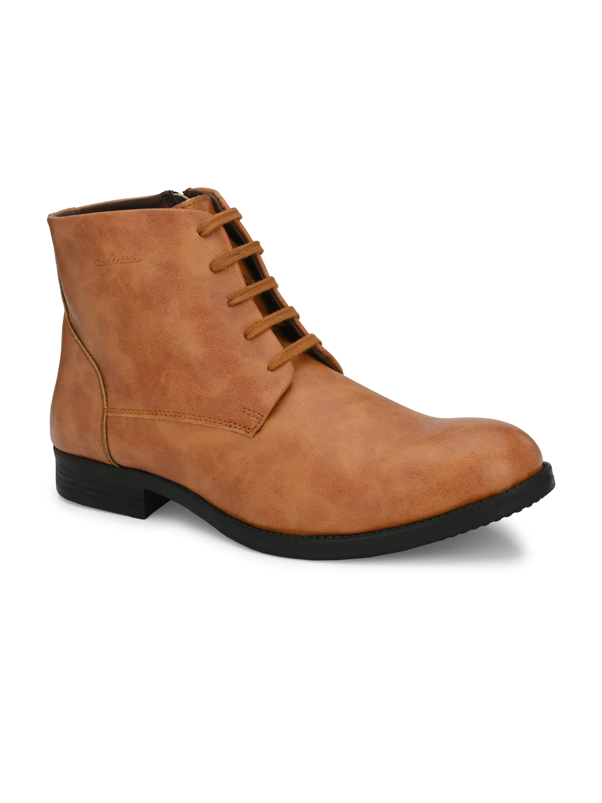 Conor Tan Lace-Up Boots