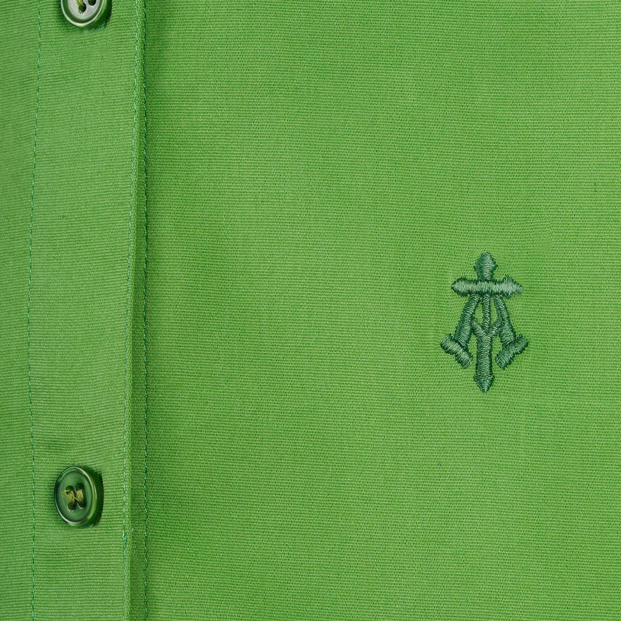 CONTRAST PANELLED SHIRT (GREEN)