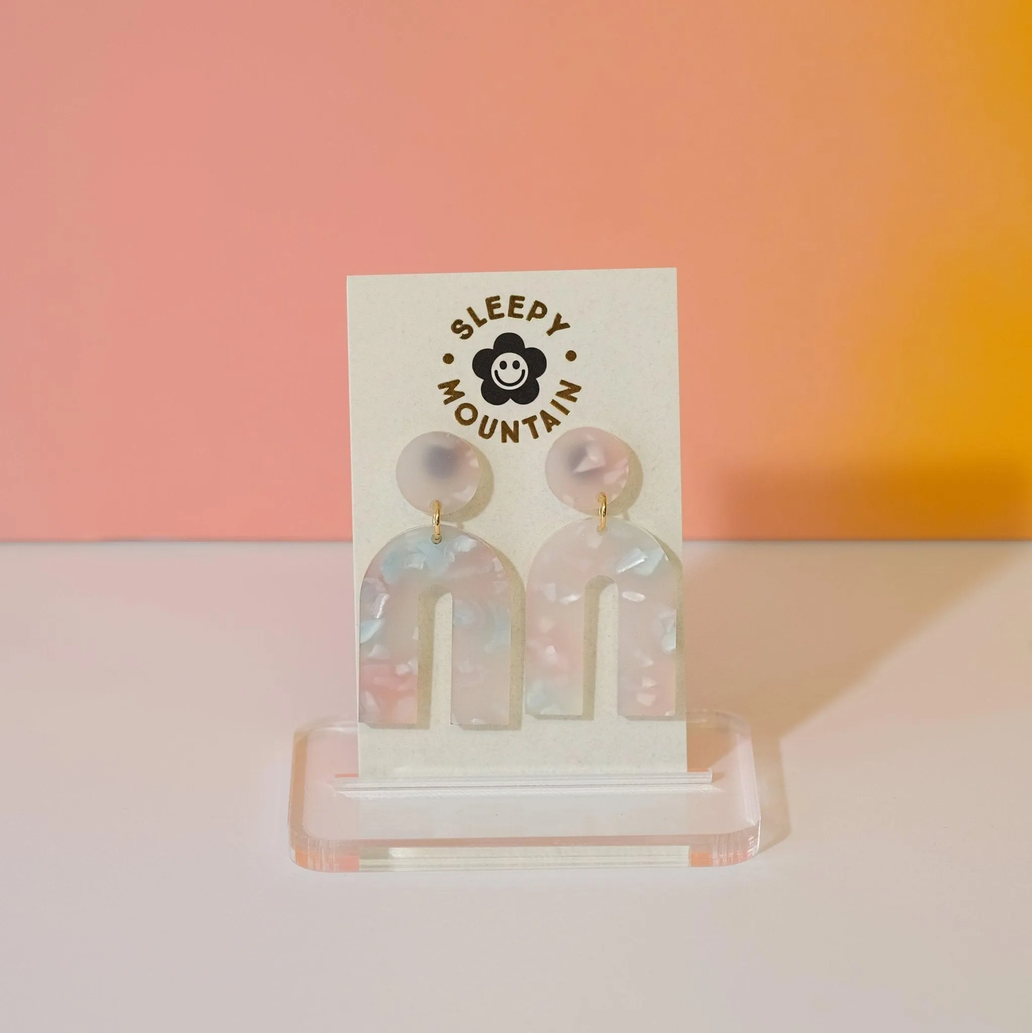 Cotton Candy Arch Dangle Earrings