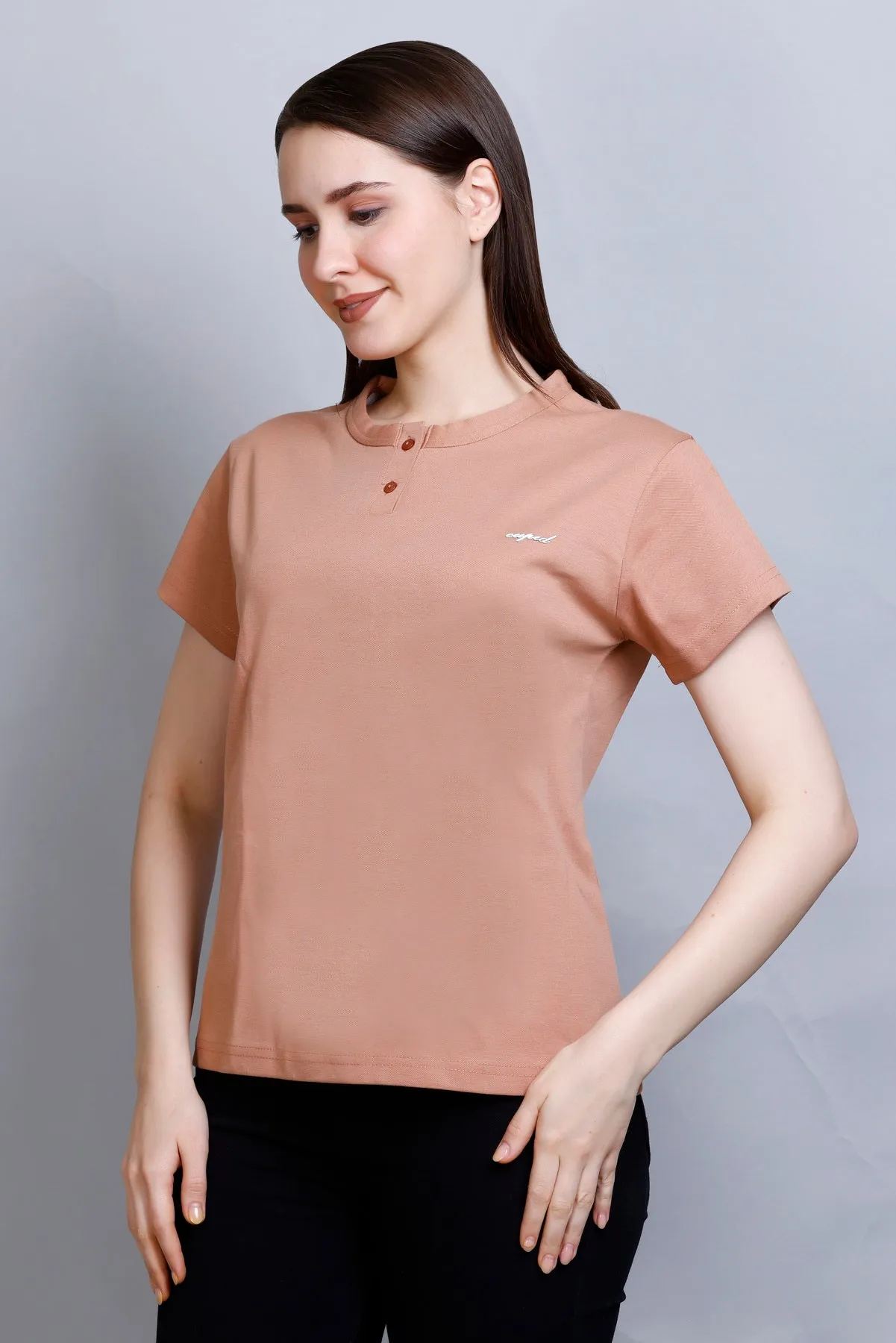 Cotton Casual Basic T-shirts For Summers - Squash (Available  In Plus Sizes)