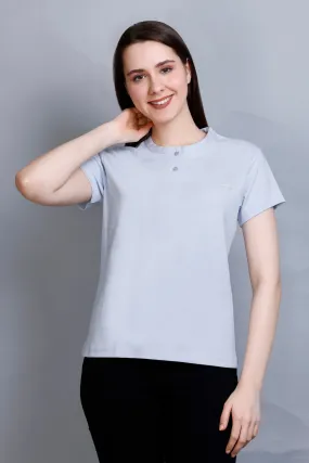 Cotton Casual Basic T-shirts For Summers -Regal Blue (Available  In Plus Sizes)