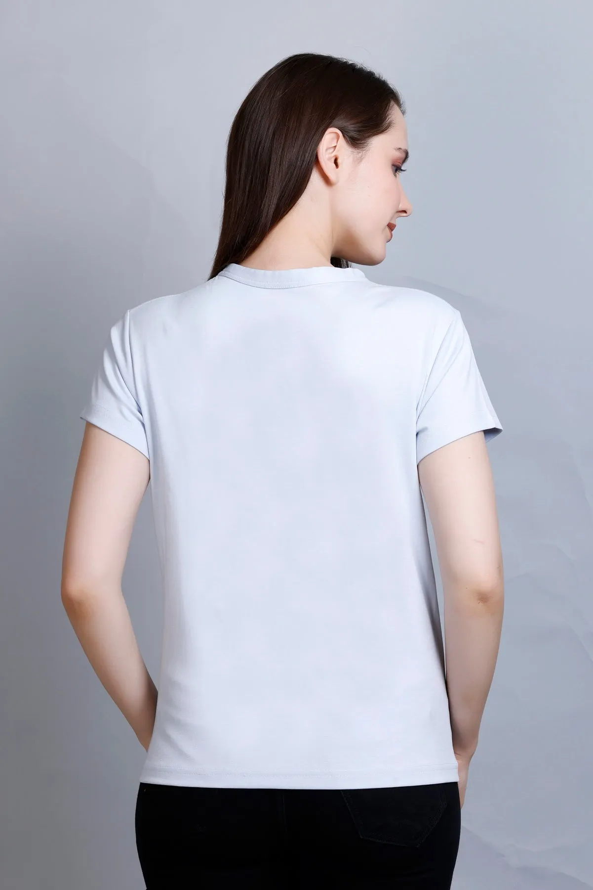 Cotton Casual Basic T-shirts For Summers -Regal Blue (Available  In Plus Sizes)