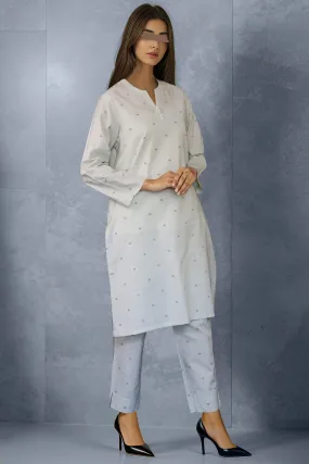 Cotton Jacquard Stitched 2 Piece (Shirt/Trouser)