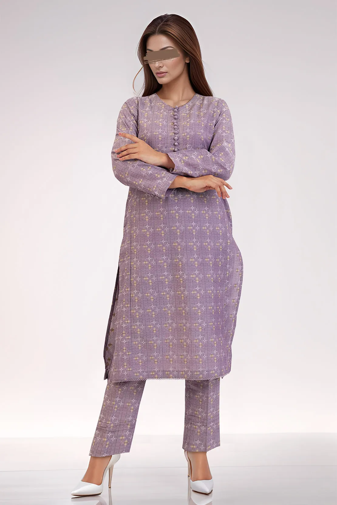 Cotton Jacquard Stitched 2 Piece (Shirt/Trouser)