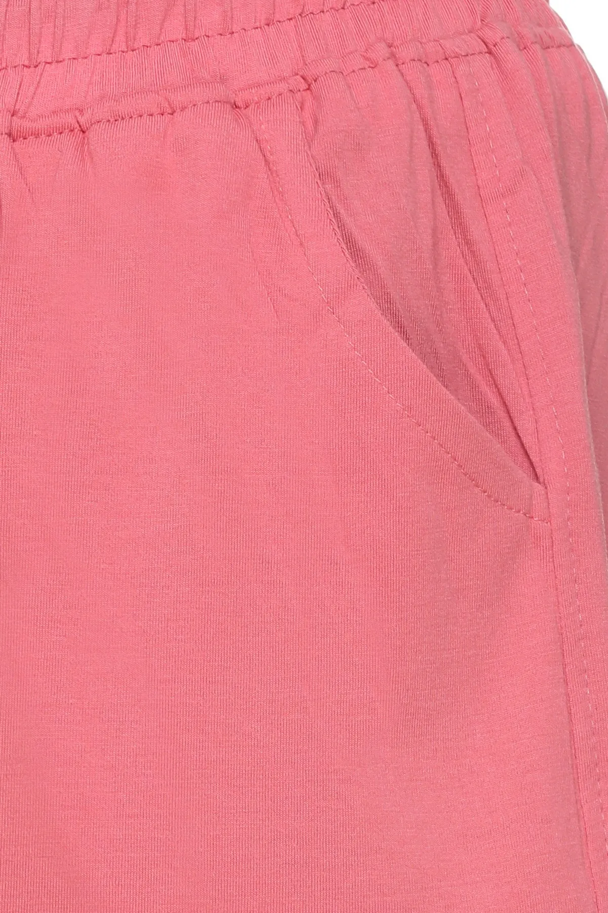 Cotton Shorts For Women - Plain Bermuda - Rosy Pink