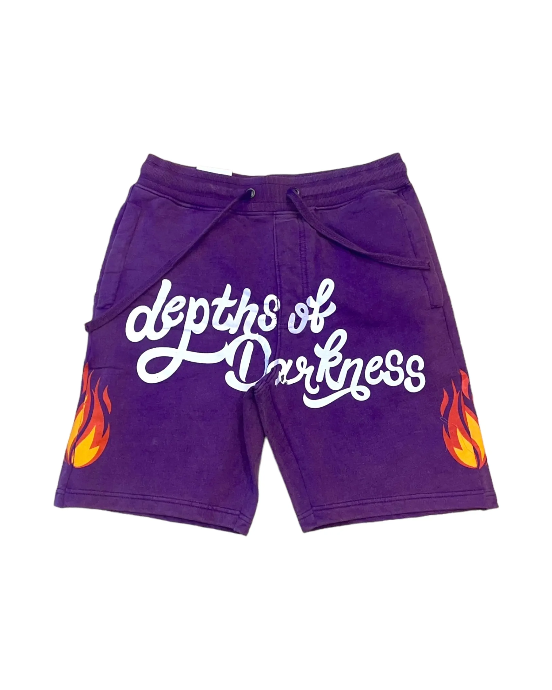 Darkness Acid Wash Short Set