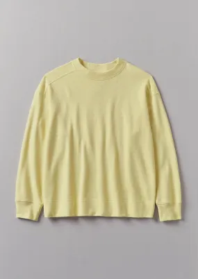 Dropped Shoulder Loopback Jersey Sweatshirt | Yellow