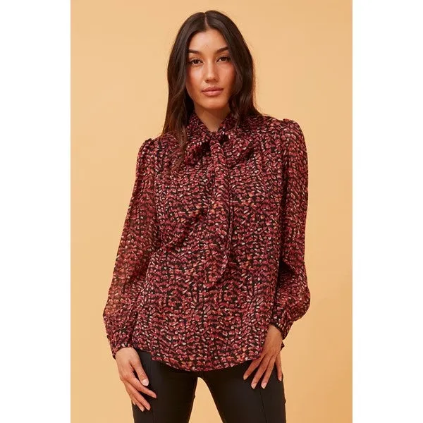 ERICA ABSTRACT PRINT BLOUSE