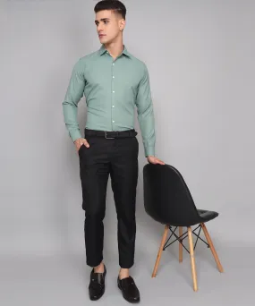 Exclusive TryBuy Premium Ocean Green Button-Up Shirt for Men