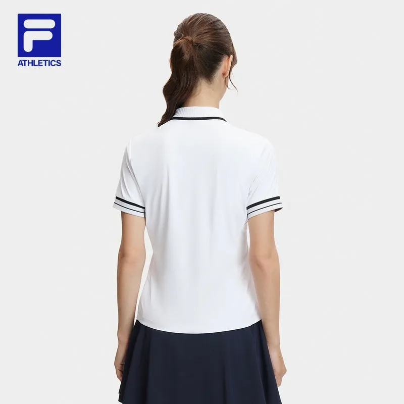 FILA CORE ATHLETICS TENNIS Women Short Sleeve Polo (Navy / White)