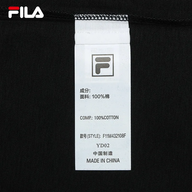 FILA CORE LIFESTYLE BLUE Men Short Sleeve T-shirt (Black / White)