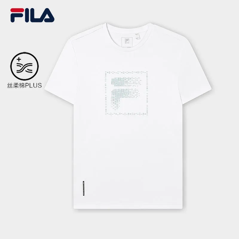 FILA CORE LIFESTYLE BLUE Men Short Sleeve T-shirt (Black / White)