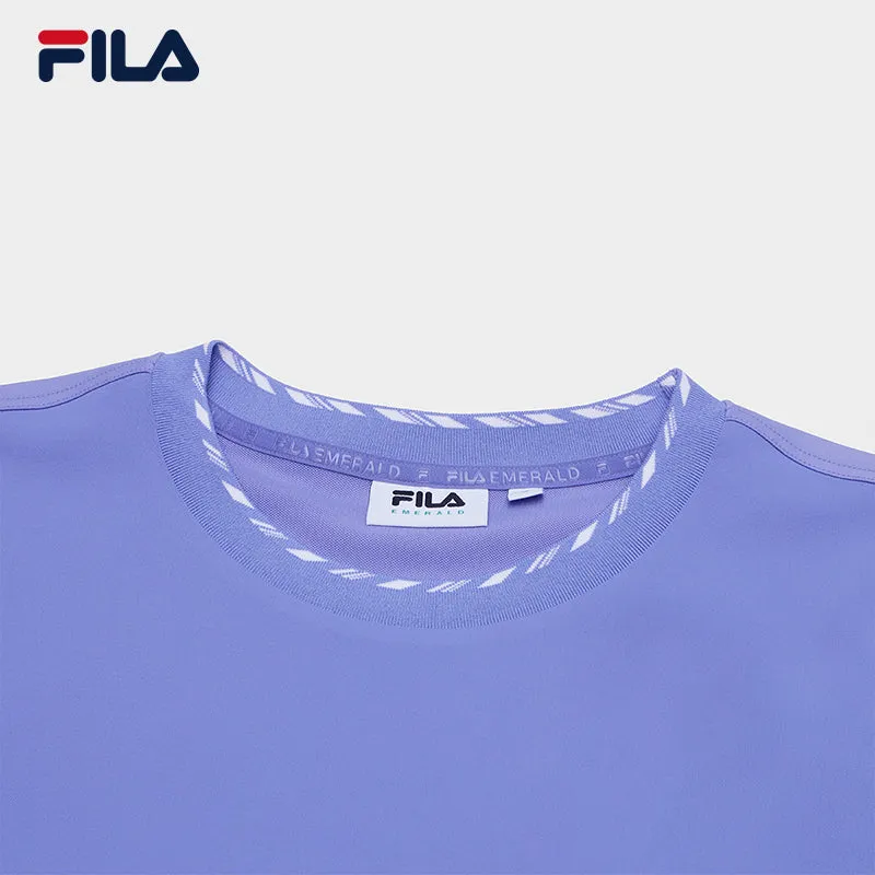 FILA CORE WHITE LINE EMERALD Women Short Sleeve T-shirt in Purple